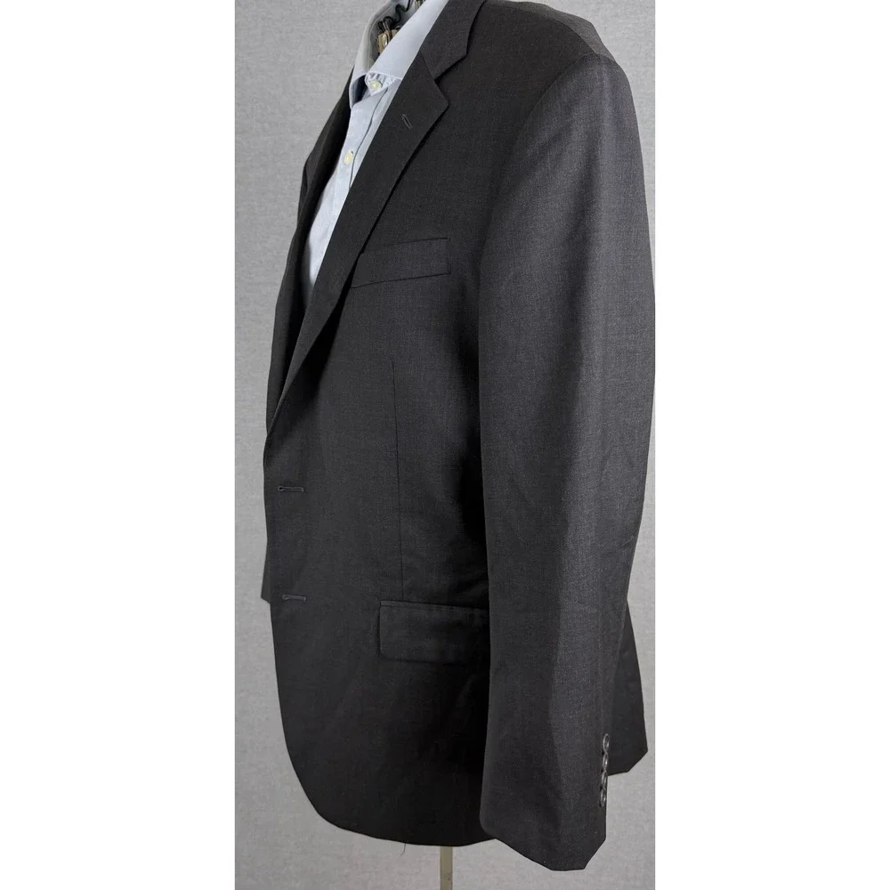 Brooks Brothers 1818 Madison Blazer Mens 44R Charcoal Grey Wool Estrato Italy